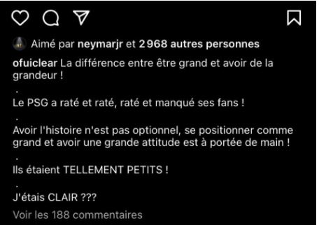 Bài viết Neymar vô tình like